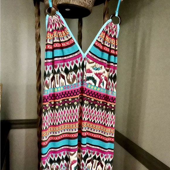 Halter Print Midi Dress Size- 4-8 - Picture 5 of 9